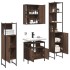 Set de muebles de baño 4 pzas madera contrachapada marrón