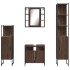 Set de muebles de baño 4 pzas madera contrachapada marrón