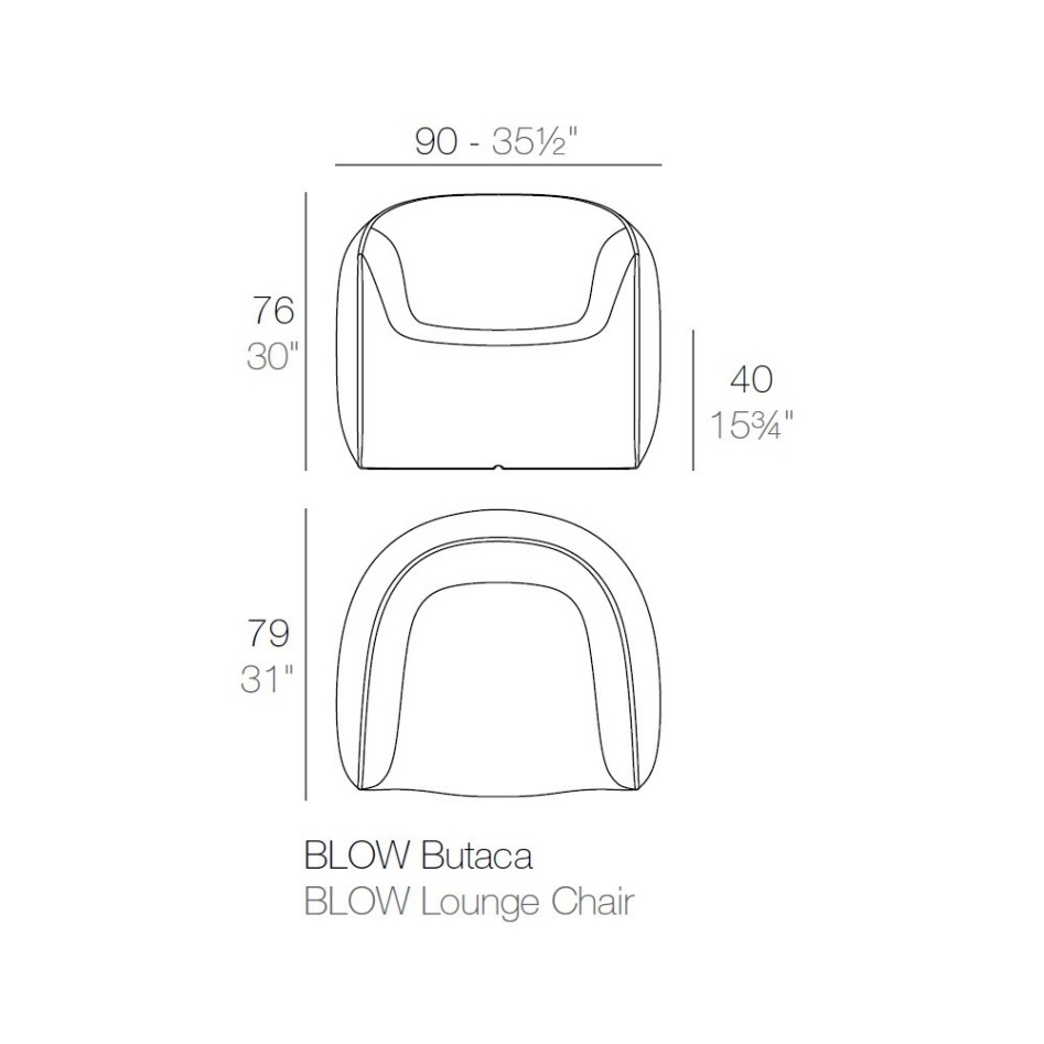 Butaca de diseño, modelo Blow