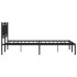 Estructura de cama con cabecero metal negro 150x200