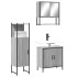 Set de muebles de baño 3 pzas madera contrachapada gris