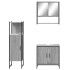 Set de muebles de baño 3 pzas madera contrachapada gris