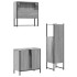 Set de muebles de baño 3 pzas madera contrachapada gris