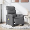 Sillón reclinable de masaje eléctrico tela gris oscuro