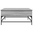 Mesa de centro madera ingeniería metal gris Sonoma 95x95x45