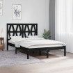 Estructura de cama madera maciza pino negra doble 120x190 cm