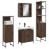 Set de muebles de baño 4 pzas madera contrachapada marrón