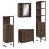 Set de muebles de baño 4 pzas madera contrachapada marrón