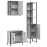 Set de muebles de baño 3 pzas madera contrachapada gris