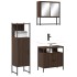 Set de muebles baño 3 pzas madera contrachapada roble