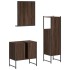 Set de muebles de baño 3 pzas madera contrachapada roble