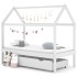 Estructura de cama infantil cajón madera pino blanco 80x160