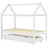 Estructura de cama infantil cajón madera pino blanco 80x160