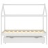 Estructura de cama infantil cajón madera pino blanco 80x160