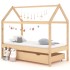 Estructura de cama infantil con cajón madera de pino 80x160