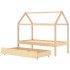 Estructura de cama infantil con cajón madera de pino 80x160