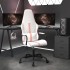 Silla gaming cuero sintético blanco y