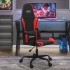 Silla gaming cuero sintético negro y