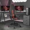 Silla gaming cuero sintético negro y rojo