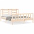 Estructura de cama con cabecero madera maciza 160x200