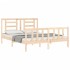 Estructura de cama con cabecero madera maciza 160x200