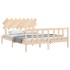 Estructura de cama con cabecero madera maciza 160x200