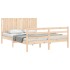 Estructura de cama con cabecero madera maciza 160x200