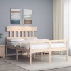 Cama para personas mayores con cabecero madera maciza