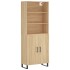 Aparador alto madera contrachapada color roble 69,5x34x180