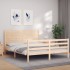 Estructura de cama con cabecero madera maciza 160x200