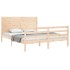 Estructura de cama con cabecero madera maciza 160x200