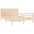 Estructura de cama con cabecero madera maciza 160x200