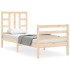 Estructura de cama individual con cabecero madera