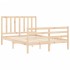 Estructura de cama con cabecero madera maciza 140x190