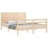 Estructura de cama con cabecero madera maciza 160x200