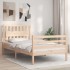 Estructura de cama con cabecero madera maciza 100x200