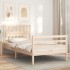 Estructura de cama con cabecero madera maciza 100x200