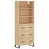 Aparador alto madera contrachapada color roble 69,5x34x180