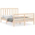 Estructura de cama con cabecero madera maciza 140x200