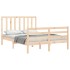 Estructura de cama con cabecero madera maciza 140x200