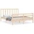 Estructura de cama con cabecero madera maciza 160x200