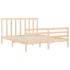 Estructura de cama con cabecero madera maciza 160x200