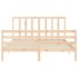 Estructura de cama con cabecero madera maciza 160x200