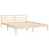 Estructura de cama con cabecero madera maciza 160x200