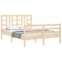 Estructura de cama con cabecero madera maciza 160x200