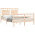 Estructura de cama con cabecero madera maciza 140x200