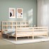 Estructura de cama con cabecero madera maciza 200x200