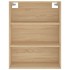 Aparador alto madera contrachapada color roble 69,5x34x180