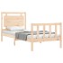 Estructura de cama con cabecero madera maciza 100x200