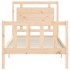 Estructura de cama con cabecero madera maciza 100x200